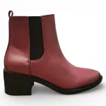 Botín Mujer Burdeo Taco Medio 373-0072 Bonny Franco