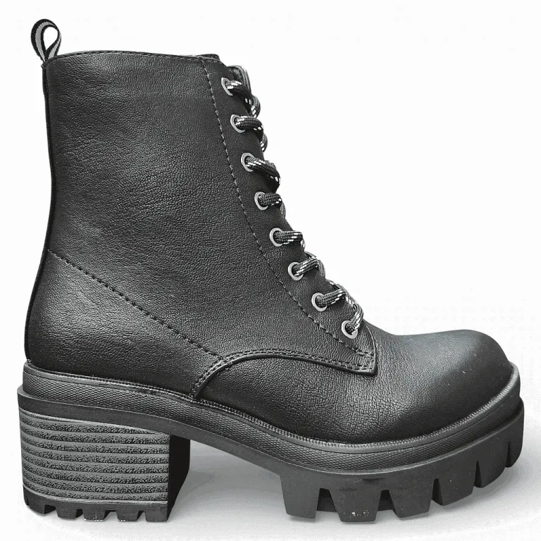 Botín Mujer Urban Chunky Noir Plataforma Bonny Franco