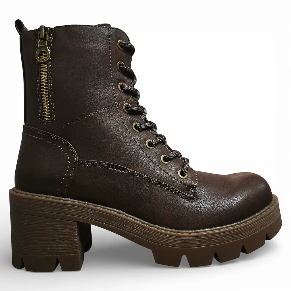 Botín Mujer Aitana Café Plataforma Bonny Franco