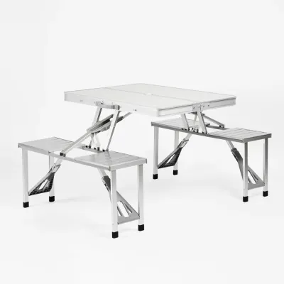 Mesa De Aluminio Plegable Dyne 4 Personas Camping Doite