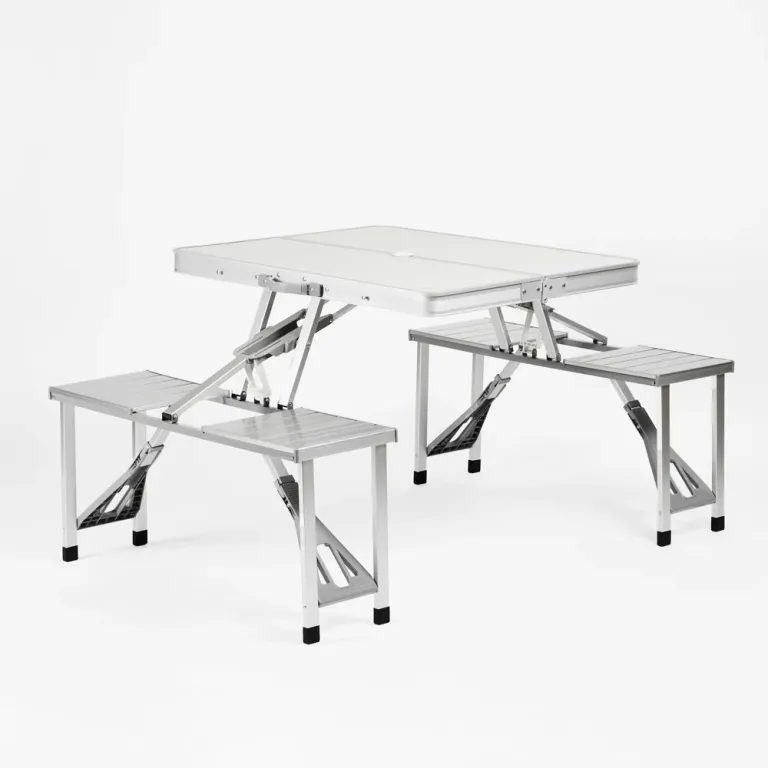 Mesa De Aluminio Plegable Dyne 4 Personas Camping Doite