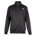Poleron Full Zipper Black Banda Black Kappa