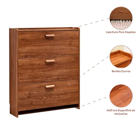 Zapatero Madera 3 Niveles Klik - Imagen 3