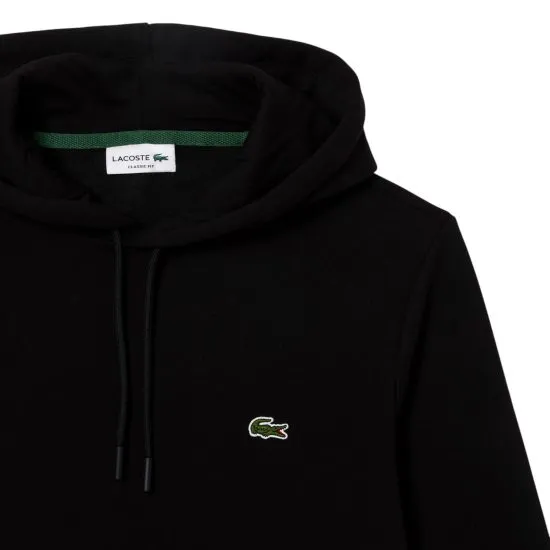 Polerón Hombre Hoodie Canguro Negro Lacoste - Imagen 5