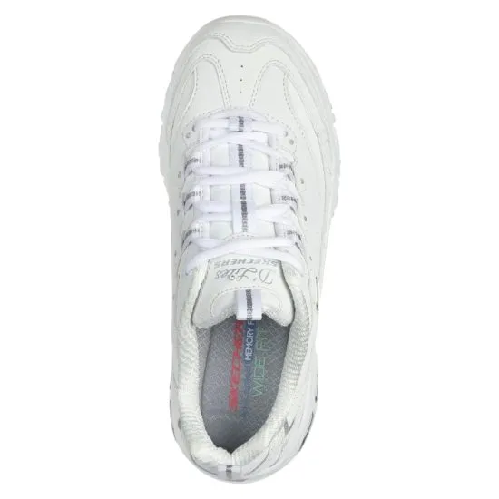 Zapatilla Mujer D Lites Play On White Silver Skechers - Imagen 3
