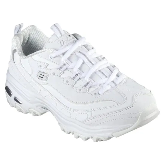 Zapatilla Mujer D Lites Play On White Silver Skechers - Imagen 5