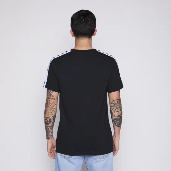 Polera Hombre Kappa Banda Black Logo White - Imagen 4