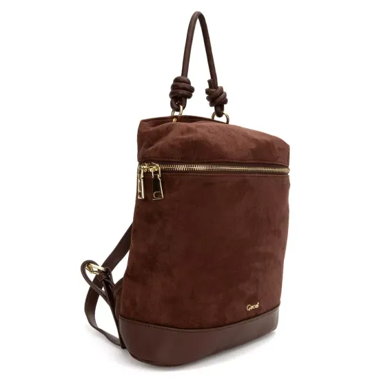 Mochila Cartera Mujer Chocolate Porta Notebook Gacel - Imagen 4