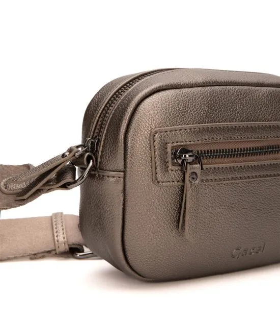 Cartera Bandolera Pequeña Grafito Gacel - Imagen 4