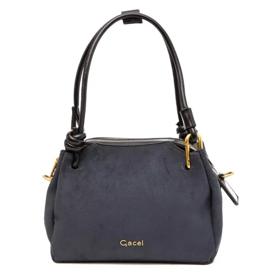 Cartera Pequeña Azul Dos Asas Con Bandolera Gacel - Imagen 2