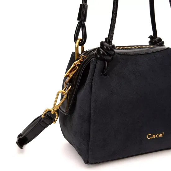 Cartera Pequeña Azul Dos Asas Con Bandolera Gacel - Imagen 5