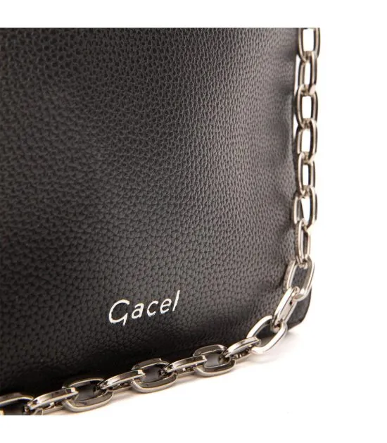 Cartera Graneado Negro CAR3504 Gacel - Imagen 4