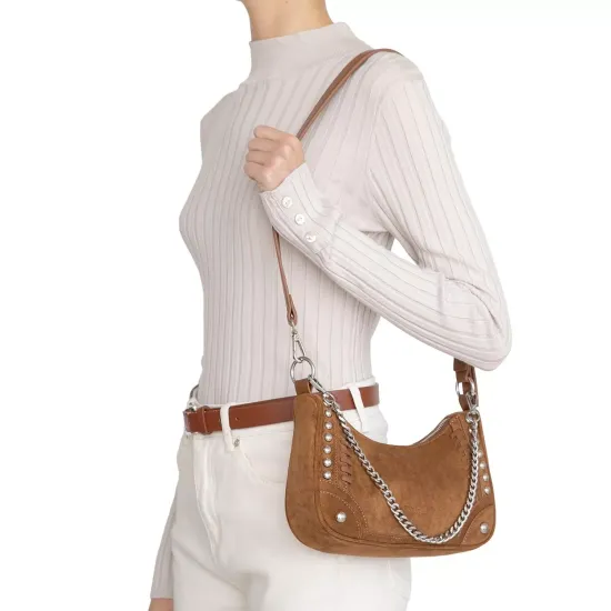 Cartera Mujer Pequeña Camel Con Cadena Bandolera Gacel - Imagen 5