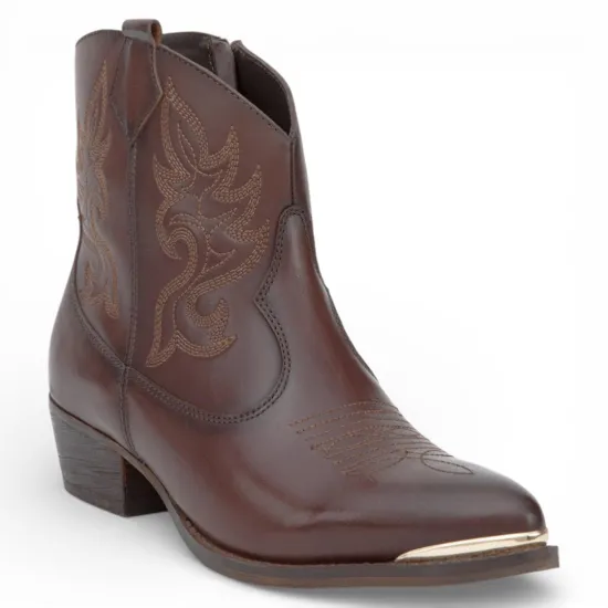 Botin Mujer Napa Chocolate Ashley Gacel - Imagen 2