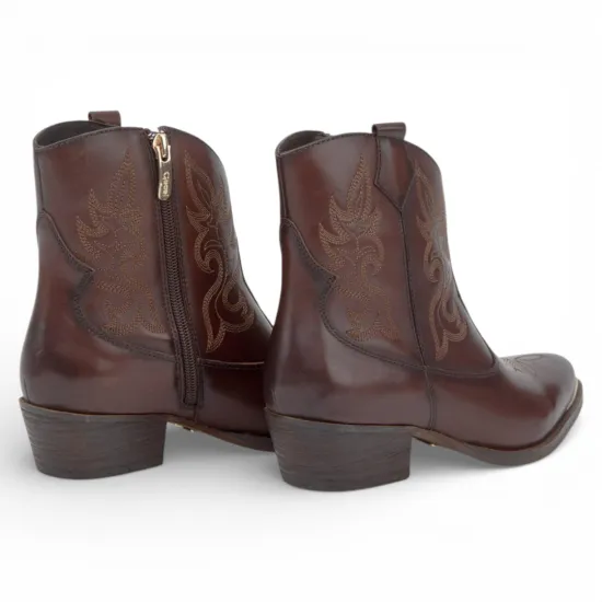 Botin Mujer Napa Chocolate Ashley Gacel - Imagen 3