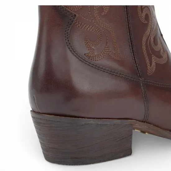 Botin Mujer Napa Chocolate Ashley Gacel - Imagen 4