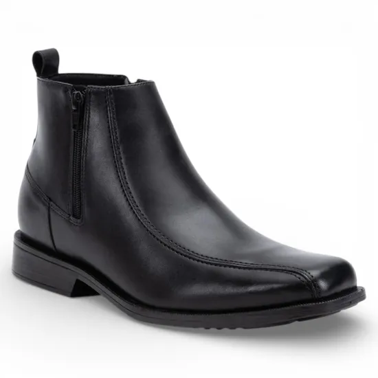 Botin Hombre Anilina Claveland Negro Guante - Imagen 2