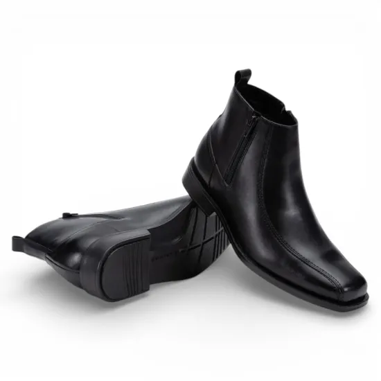 Botin Hombre Anilina Claveland Negro Guante - Imagen 4