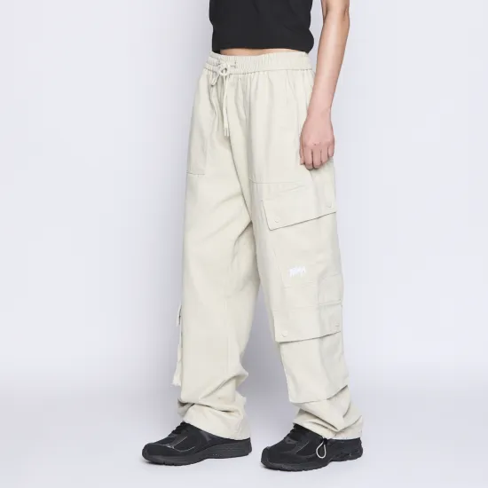 Pantalón Cargo Hombre Beige Bolsillos Laterales Whatup - Imagen 4