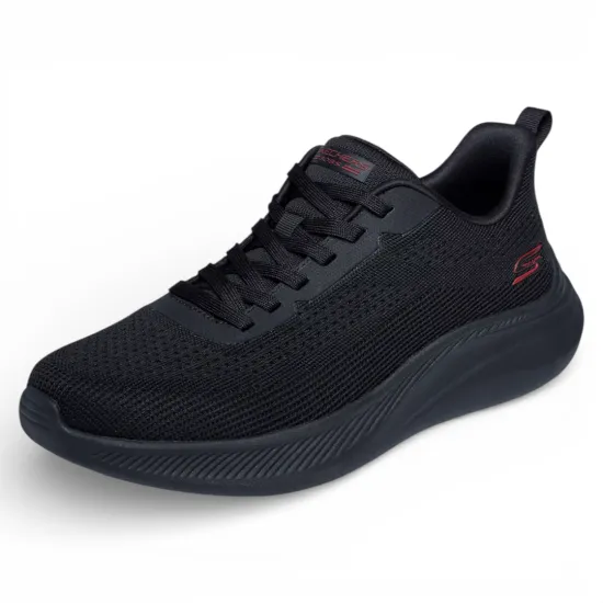 Zapatilla Hombre Urbana Flex Moda Negra Skechers Bobs - Imagen 6