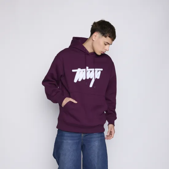 Polerón Hombre Morado Con Capucha Logo Frontal Whatup - Imagen 3