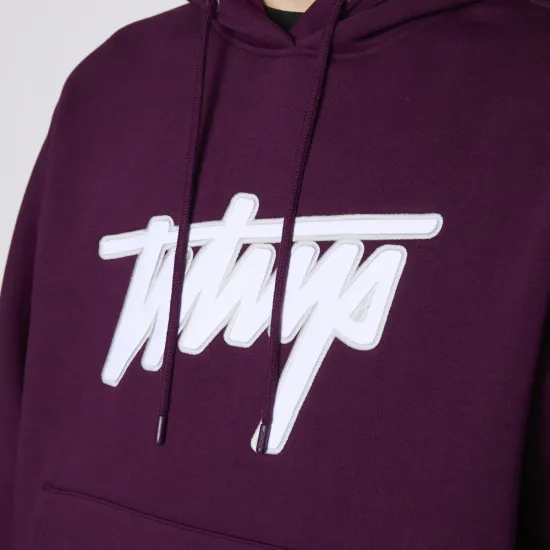 Polerón Hombre Morado Con Capucha Logo Frontal Whatup - Imagen 4