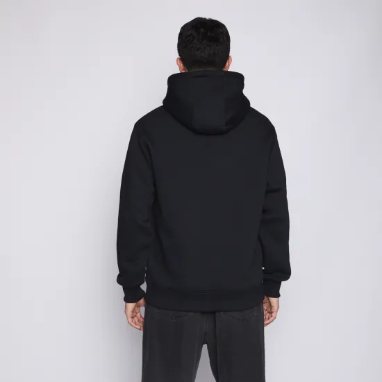 Polerón Hombre Negro Con Capucha Logo Frontal Whatup - Imagen 2