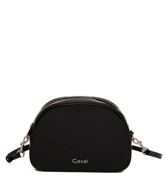 Cartera Bandolera Pequeña Verniz Negro Gacel - Imagen 3