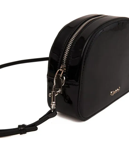 Cartera Bandolera Pequeña Verniz Negro Gacel - Imagen 4