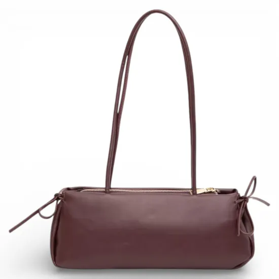 Cartera Gacel Dos Asas Mediana Burdeo Car3460 - Imagen 4