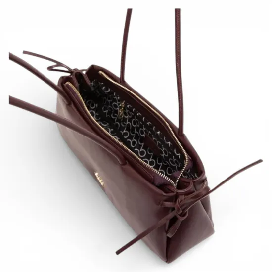 Cartera Gacel Dos Asas Mediana Burdeo Car3460 - Imagen 5