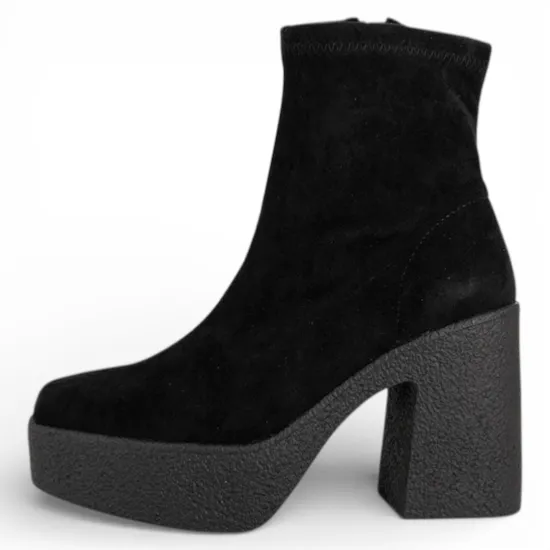 Botin Mujer Taco Alto Plataforma Negra Alquimia - Imagen 2