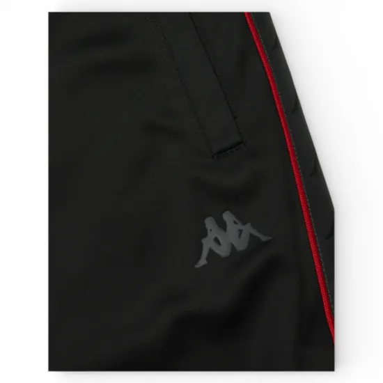 Pantalon Buzo Hombre Black Banda Black Red Kappa - Imagen 3
