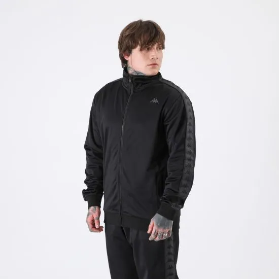 Poleron Full Zipper Black Banda Black Kappa - Imagen 3