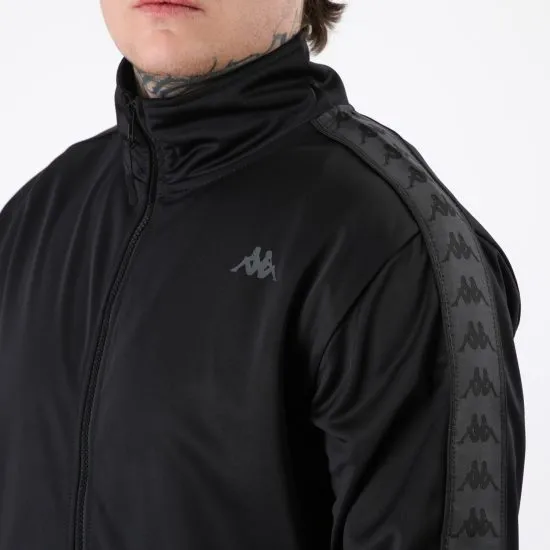 Poleron Full Zipper Black Banda Black Kappa - Imagen 4
