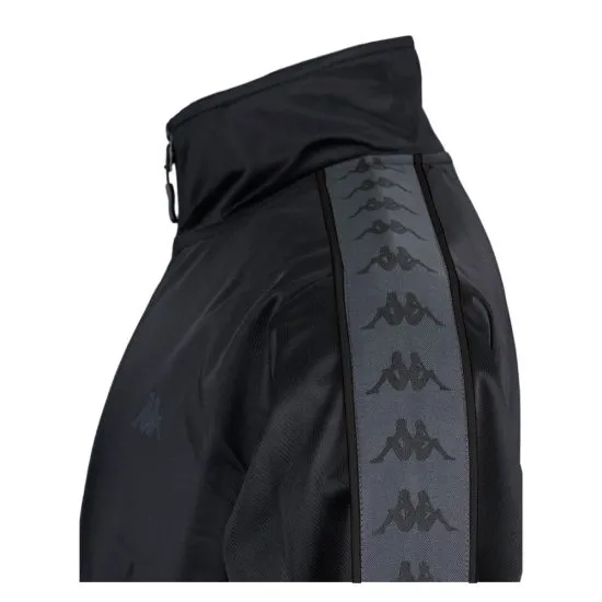 Poleron Full Zipper Black Banda Black Kappa - Imagen 6