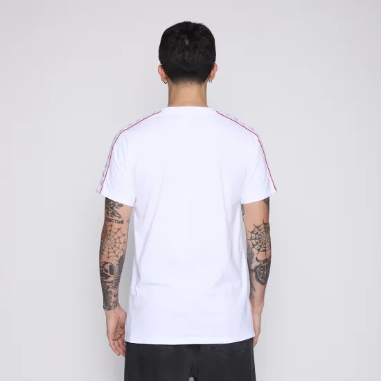 Polera Kappa Hombre Banda White Logo Front Grey - Imagen 2