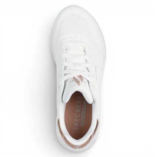 Zapatilla Mujer Uno Lite Shimmer Along Blanca Skechers - Imagen 2