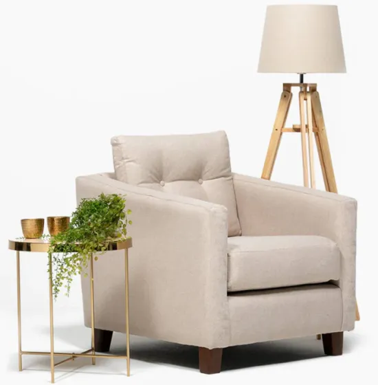 Sillon Elena Beige Barra Design - Imagen 2