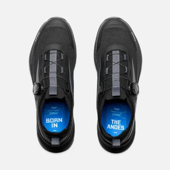 Zapatilla Hombre Hiking Light Knit Twist Negro Lippi - Imagen 5