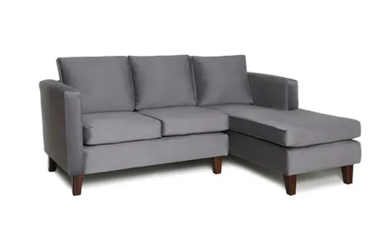 Sofa Seccional Mila Derecho Gris Barra Design - Imagen 2