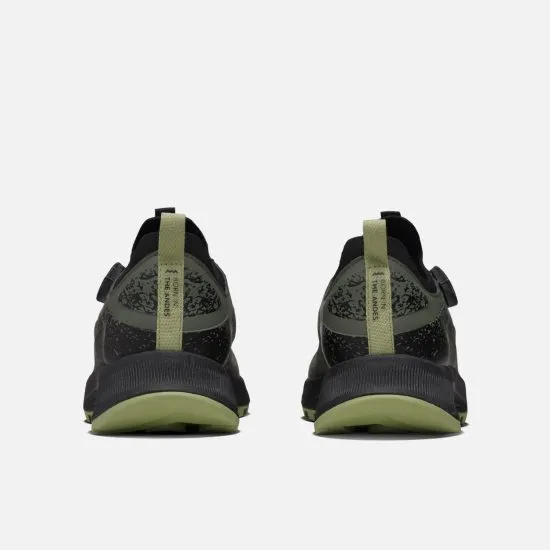 Zapatilla Hombre Hiking Light Knit Twist Negro Verde Lippi - Imagen 3