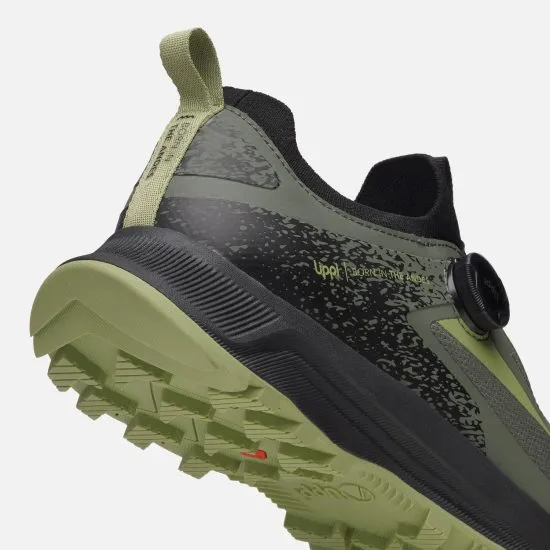 Zapatilla Hombre Hiking Light Knit Twist Negro Verde Lippi - Imagen 8