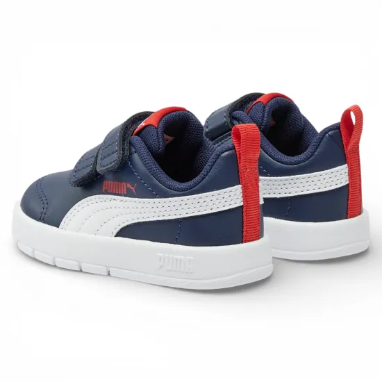 Zapatilla Niño Courtflex V3 Navy Puma - Imagen 4