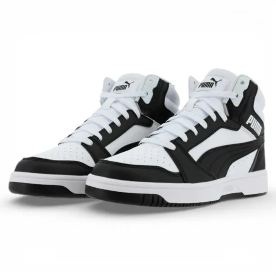 Zapatilla Juvenil Rebound V6 Mid White PumaJuven - Imagen 3