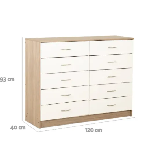 Comoda 10 Cajones Bicolor CIC - Imagen 2