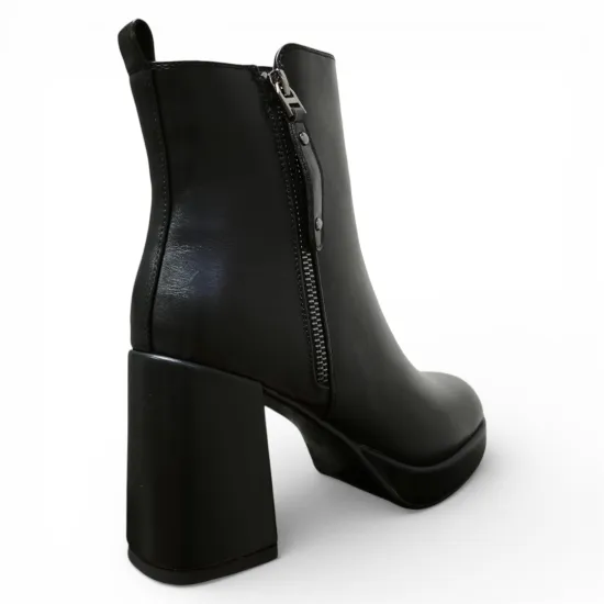 Botín Mujer Negro Plataforma Taco Alto Bonny Franco - Imagen 3