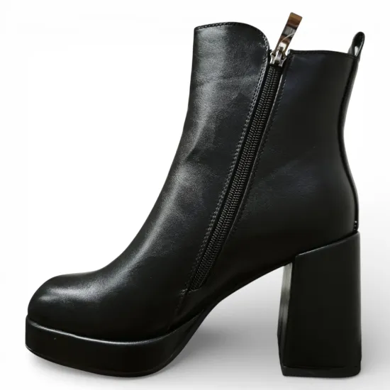 Botín Mujer Negro Plataforma Taco Alto Bonny Franco - Imagen 4