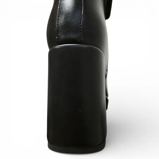 Botín Mujer Negro Plataforma Taco Alto Bonny Franco - Imagen 5