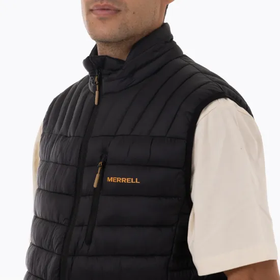 Parka Hombre Full Zipper Sin Mangas Negro Merrell - Imagen 3